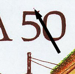 Prairie Street Scene - Photogravure - LF - Dot Above 5 Canada Postage Stamp | Streets of Canada