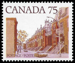 Quebec Street Scene - LF Canada Postage Stamp | Streets of Canada