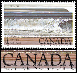 Fundy - Inscriptions Doubled - Kiss Print Canada Postage Stamp | National Parks