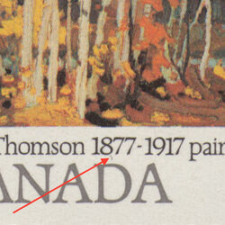 Autumn Birches - Stroke Above 'D' Of CANADA Canada Postage Stamp | Tom Thomson, 1877-1917, Painter