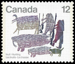 Hunters Of Old - LF Canada Postage Stamp | Inuit, Hunting