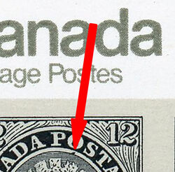 12d Queen Victoria - Scratch Below O Of POSTAGE In Right Stamp Canada Postage Stamp | CAPEX 1978
