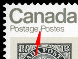 12d Queen Victoria - Dot Between Postage Postes Canada Postage Stamp | CAPEX 1978