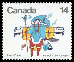 Woman Walking - DF Canada Postage Stamp | Inuit, Travel