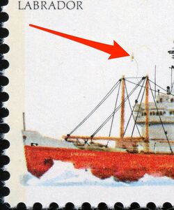 Labrador - Weather Balloons Canada Postage Stamp | Ships of Canada, Ice Vessels