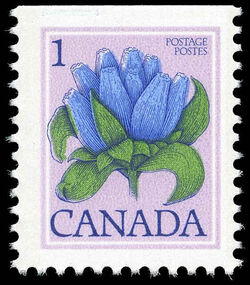 Bottle Gentian, Gentiana Andrewsii - Booklet Single - DF Canada Postage Stamp