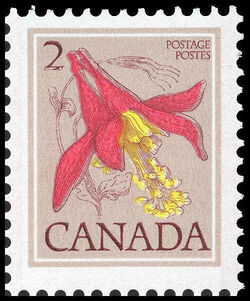 Western Columbine, Aquilegia Formosa - DF / LF Canada Postage Stamp