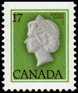 Queen Elizabeth II - Green - Booklet Single Canada Postage Stamp | Queen Elizabeth Definitives