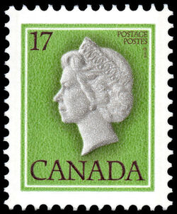 Queen Elizabeth II - Green - NF / LF Canada Postage Stamp | Queen Elizabeth Definitives