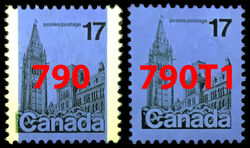 Parliament Buildings - Green - Untagged Error Canada Postage Stamp | Parliament Buildings