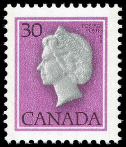 Queen Elizabeth II - Purple - DF Canada Postage Stamp | Queen Elizabeth Definitives