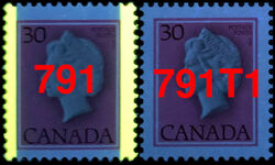 Queen Elizabeth II - Purple - Untagged Error Canada Postage Stamp | Queen Elizabeth Definitives