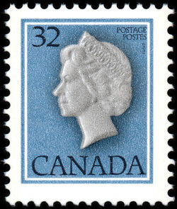 Queen Elizabeth II - Light Blue - MF Canada Postage Stamp | Queen Elizabeth Definitives