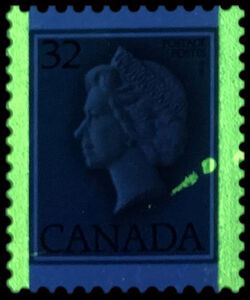 Queen Elizabeth II - Light Blue - Harrison Paper - Comet Tag Canada Postage Stamp | Queen Elizabeth Definitives