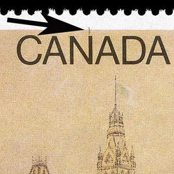 Thomas Fuller, Parliament Buildings - Vertical Line Over N Of CANADA Canada Postage Stamp | Royal Canadian Academy of Arts, 1880-1980