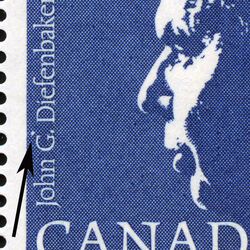 John George Diefenbaker, 1895-1979 - Dot Above G Initial Canada Postage Stamp