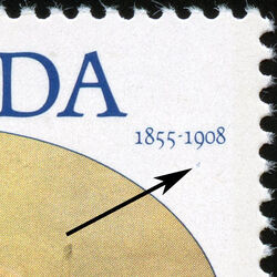 Ned Hanlan, 1855-1908 - Several Blue Dots Below 9 Of 1908 Canada Postage Stamp