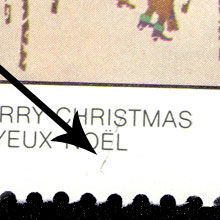 Sleigh Ride - Black Scratch Through Inscription Canada Postage Stamp | Christmas