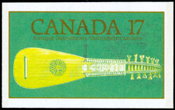 Antique Instruments - Imperforate - Missing Brown And Most Of Magenta Canada Postage Stamp