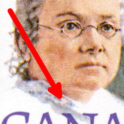 Emily Stowe - Pink Brooch On Collar Canada Postage Stamp | Feminists