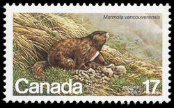 Vancouver Island Marmot, Marmota Vancouverensis - LF / FL Canada Postage Stamp | Endangered Wildlife