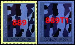 Paul-Emile Borduas, Untitled No. 6 - Untagged Error - F Canada Postage Stamp | Canadian Art