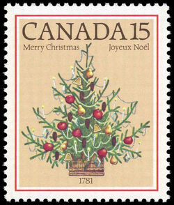 Christmas Tree, 1781 - LF Canada Postage Stamp | Christmas
