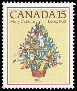 Christmas Tree, 1881 - LF Canada Postage Stamp | Christmas
