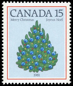 Christmas Tree, 1981 - LF Canada Postage Stamp | Christmas