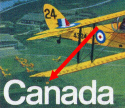 De Havilland Tiger Moth - F - Grounded Chopper Canada Postage Stamp | Canadian Aircraft, Transport and Training Aircraft