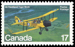 De Havilland Tiger Moth - DF Canada Postage Stamp | Canadian Aircraft, Transport and Training Aircraft