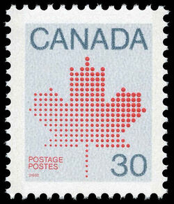 Maple Leaf - Blue - Booklet Single - Full Perf Canada Postage Stamp | Maple Leaf