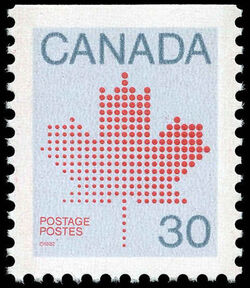 Maple Leaf - Blue - Booklet Single Canada Postage Stamp | Maple Leaf