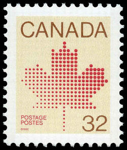 Maple Leaf - Cream - Booklet Single - Full Perf Canada Postage Stamp | Maple Leaf
