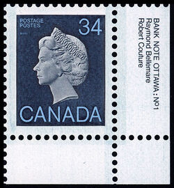Queen Elizabeth II - Blue Paper - Improper Wiping Canada Postage Stamp | Queen Elizabeth Definitives