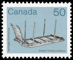 Sleigh - Pale Blue Shade Canada Postage Stamp | Heritage Artifacts