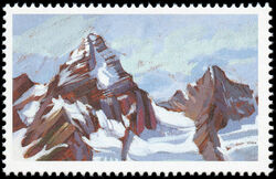 Glacier - Blue Inscriptions Omitted Canada Postage Stamp | National Parks