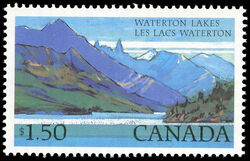 Waterton Lakes - NF - Without Beacon On Mountain Canada Postage Stamp | National Parks