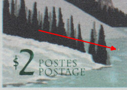 Banff - Pink Dot In LL Water Near Tree Canada Postage Stamp | National Parks