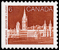 West Block - Henna Brown - Booklet Single - Harrison Paper Canada Postage Stamp | Parliament Buildings