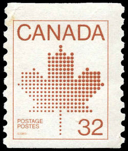 Maple Leaf - Brown - Horizontal Imperforate - Clark Paper Canada Postage Stamp