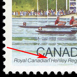 Royal Canadian Henley Regatta - F - Stroke Above Last N Of Canadian Canada Postage Stamp