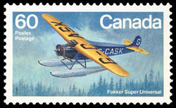 Fokker Super Universal - LF Canada Postage Stamp | Canadian Aircraft, Bush Aircraft