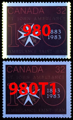 St. John Ambulance, 1883-1983 - Untagged Error Canada Postage Stamp