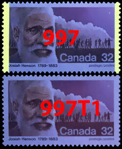 Josiah Henson, 1789-1883 - Untagged Error Canada Postage Stamp
