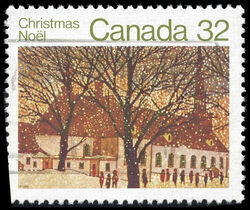 City Church - Green Dot Above Door Canada Postage Stamp | Christmas