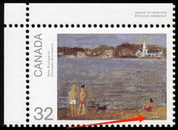 New Brunswick - White Sand On Beach Canada Postage Stamp | Canada Day, Paintings by Jean Paul Lemieux