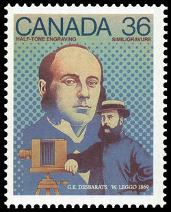 Half-tone Engraving, G.E. Desbarats, W. Leggo, 1869 - DF Canada Postage Stamp | Canada Day - Science and Technology, Canadian Innovations in Communications