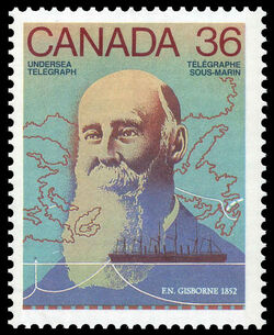 Undersea Telegraph, F.N. Gisborne, 1852 - DF Canada Postage Stamp | Canada Day - Science and Technology, Canadian Innovations in Communications