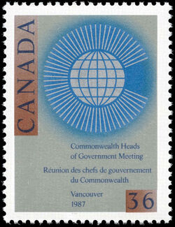 Commonwealth Heads Of Government Meeting, Vancouver, 1987 - F / MF Canada Postage Stamp